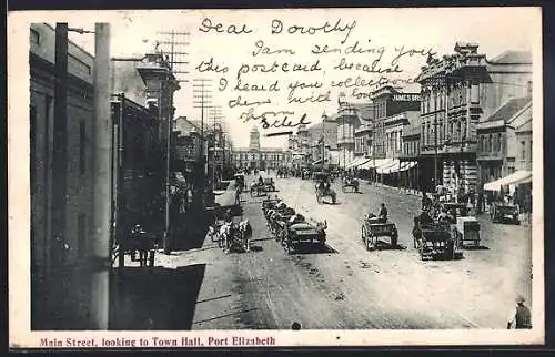 AK Port Elizabeth, Main Street, Looking to Town Hall