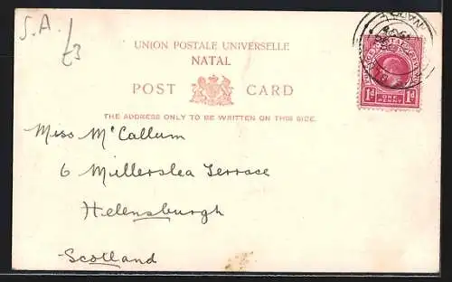 AK Durban, Gardiner Street with Horse Carriages and Foot Traffic