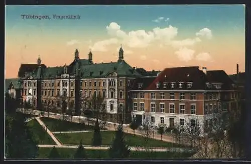 AK Tübingen, Frauenklinik mit Anlagen aus der Vogelschau