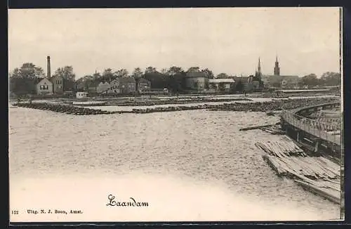 AK Zaandam, Wasserpartie, Flösser bei der Arbeit