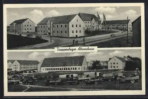 AK Altneuhaus, Truppenlager, Soldatenheime und Fahrzeuge