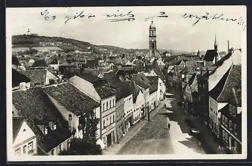 AK Amberg, Strassenansicht mit Häuserreihen