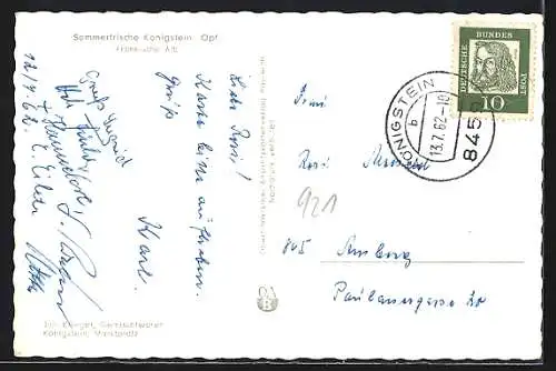AK Königstein / Opf., Ortspartie mit Kirche