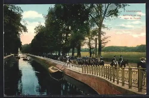 AK `s Gravenhage, Artillerie op weg naar de Parade