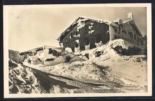 AK Prinz Heinrich-Baude verschneit und vereist