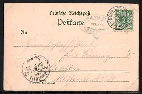 Lithographie Potsdam, Schloss Babelsberg, Matrosenstation, Masrmor-Palais