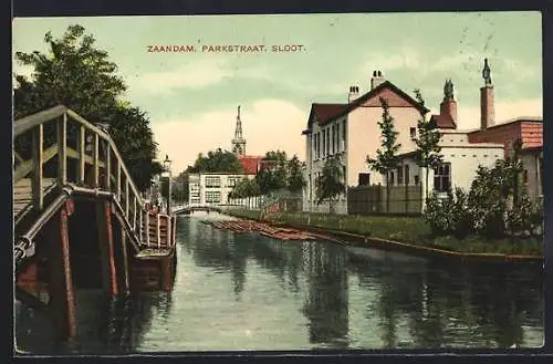 AK Zaandam, Parkstraat, Sloot