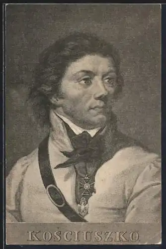 Künstler-AK Kosciuszko, Generalissimo of the Polish Insurrection of 1794