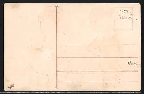 AK Verlassene kleine Dame weist die Blumen ihres Kavaliers zurück