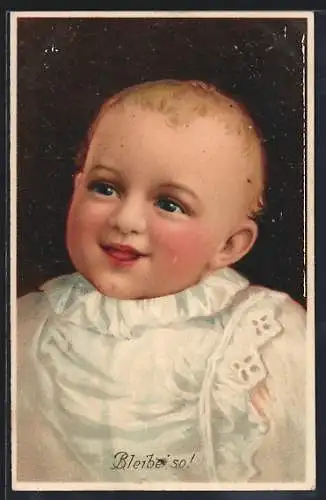 AK Glückliches Kleinkind mit blondem Haar