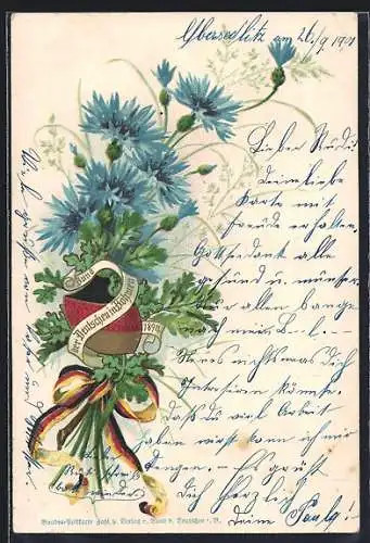 Künstler-AK Böhmen, Bund der Deutschen in Böhmen 1894, Kornblumenstrauss