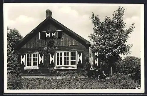 AK Esbeek /N. B., Vacantieverblijf Rustoord, Landgoed de Utrecht Esbeek, De Merel, front