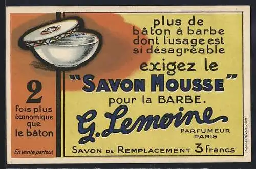 AK Reklame für die Creme Savon Mousse
