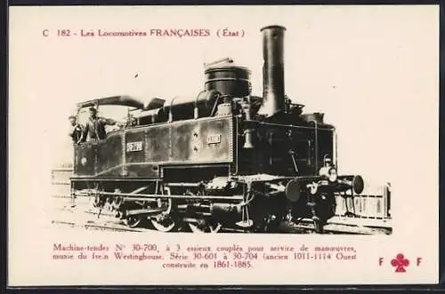 AK Les Locomotives Francaises, Machine-tender No 30-700, Lokomotive, Eisenbahn