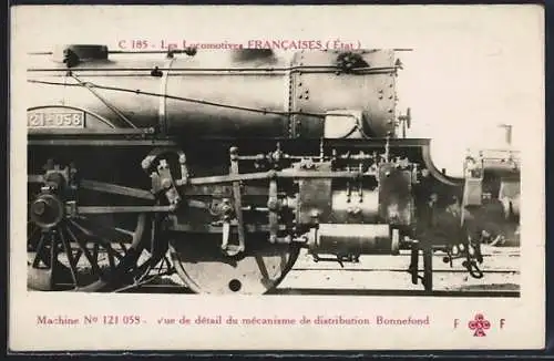 AK Französische Eisenbahn-Lokomotive No 121 058 Etat