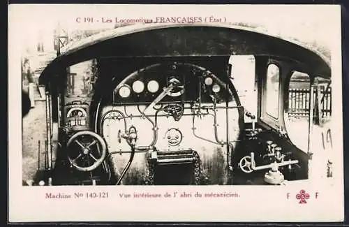 AK Französische Eisenbahn, Lokomotive Nr. 140-121 Etat