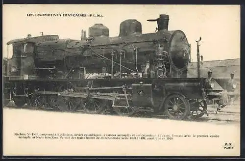 AK Les Locomotives Francaises, Machine No. 4401, französische Eisenbahn