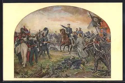 AK Die Belle-Alliance auf dem Schlachtfeld am 18. Juni 1815