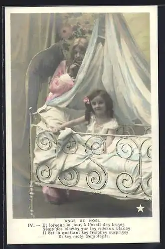 AK Ange de Noel, Et losque le jour, ..., Weihnachtsengel