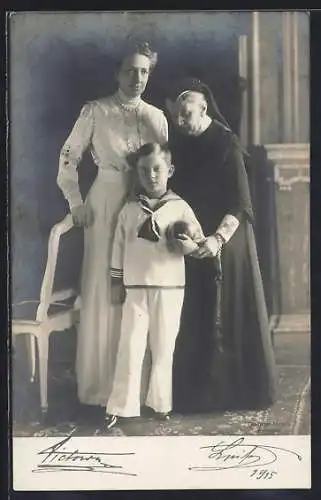 AK Grossherzogsfamilie von Baden, Victoria, Luise, 1915