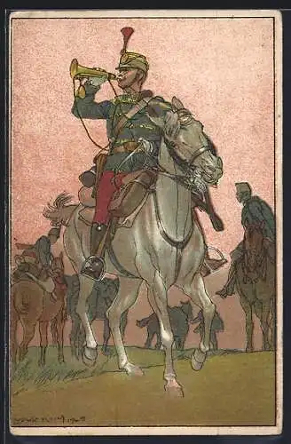 Künstler-AK Ludwig Koch: Soldaten zu Pferde