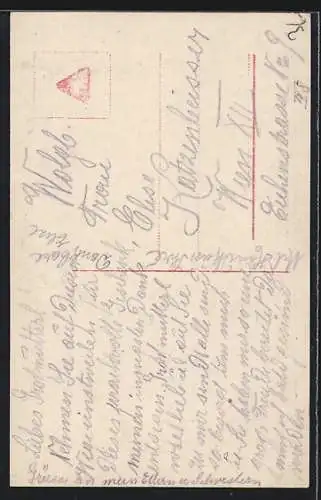 AK Gute Nachricht, Mutter und Tochter lesen einen Brief, lebendes Standbild