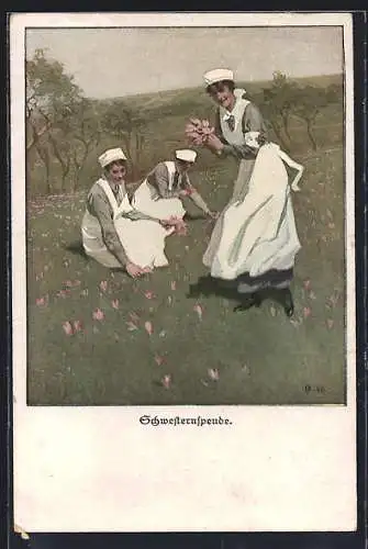 Künstler-AK Brynolf Wennerberg: Schwesternspende