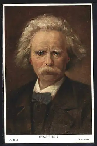 AK Komponist Edvard Grieg mit Lavallière
