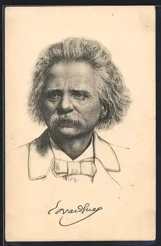 AK Edvard Grieg, Portrait