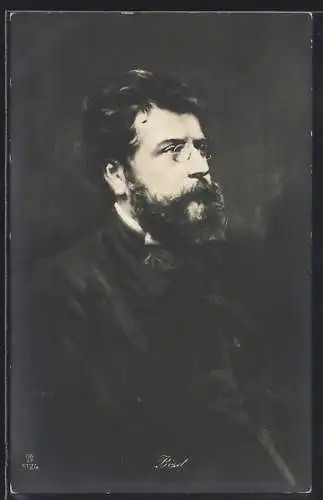 Künstler-AK Fritz Rumpf: Portrait von Bizet