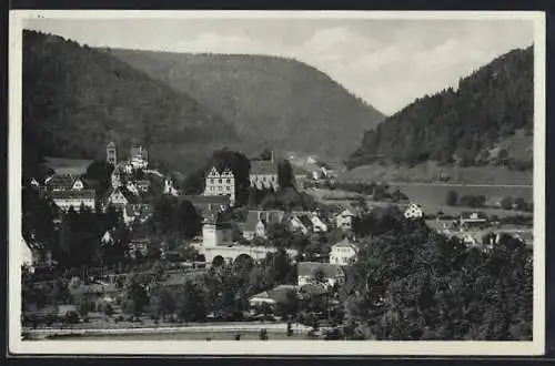 AK Hirsau /Schwarzwald, Teilansicht mit Bäumen