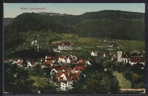 AK Bad Liebenzell, Teilansicht mit Kirche