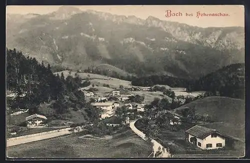 AK Bach bei Hohenaschau, Ortsansicht aus der Vogelschau