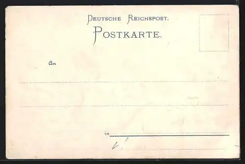 Lithographie Langenberg / Velbert, Schwanenstrasse mit Pferdewagen, Hauptstrasse