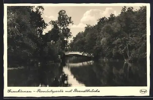 AK Gumbinnen, Romintepartie mit Brandtbrücke