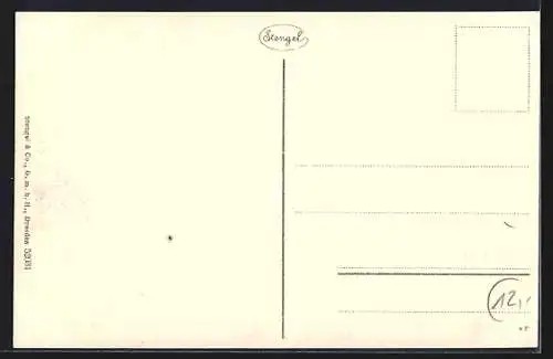 AK Tilsit, Deutsche Strasse mit Rathaus und Stadtkirche