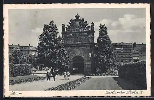 AK Stettin, Berlinertor-Rückseite