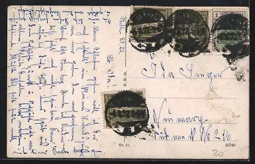 AK Stettin, Dampfer im Hafen