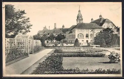 AK Swinemünde, Der Kurhausgarten im Seebad