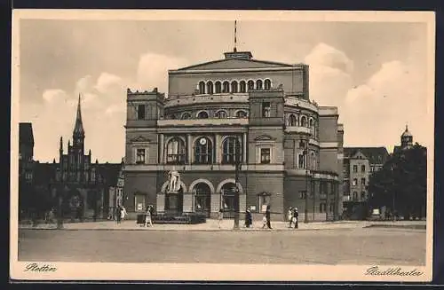 AK Stettin, Totalansicht Stadttheater