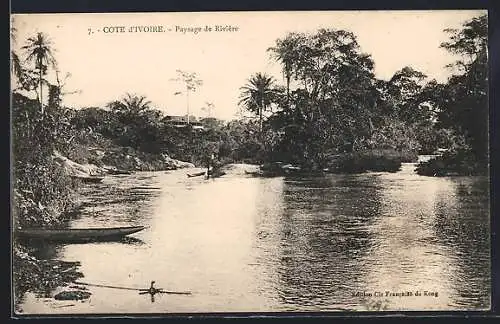 AK Cote d`Ivoire, Paysage de Rivière