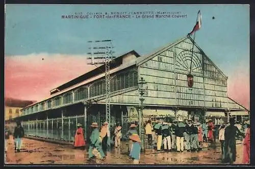 AK Fort-de-France, Le Grand Marché couvert