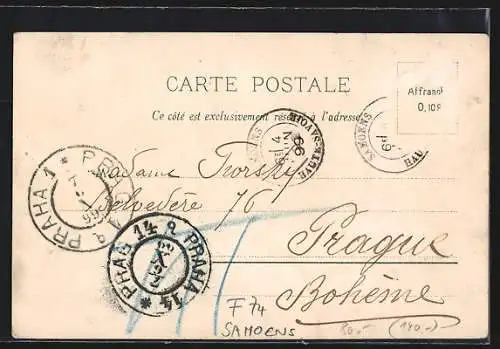 Lithographie Samoens, Criou Juet, Panorama