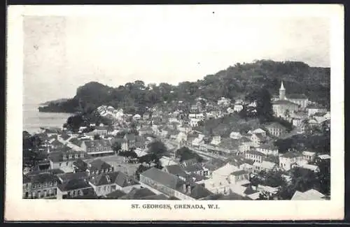 AK St. George`s / Grenada, Ortsansicht aus der Vogelschau