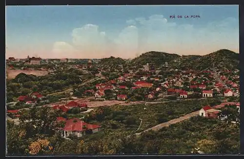 AK Pié de la Popa, Panorama mit Strassenpartie