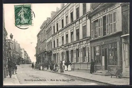 AK Romilly-sur-Seine, Rue de la Boule-d`Or