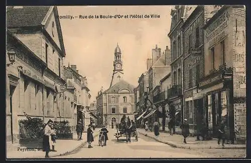 AK Romilly, Rue de la Boule-d`Or et l`Hôtel de Ville