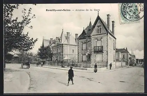 AK Romilly-sur-Seine, Avenue de la Gare