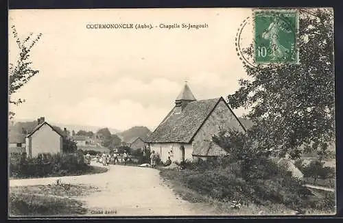 AK Courmonocle, Chapelle St-Jangout et village environnant