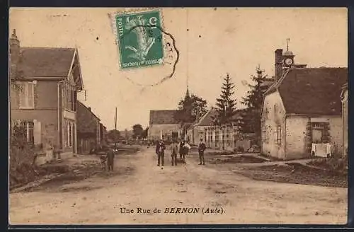 AK Bernon, Une rue de Bernon, Aube
